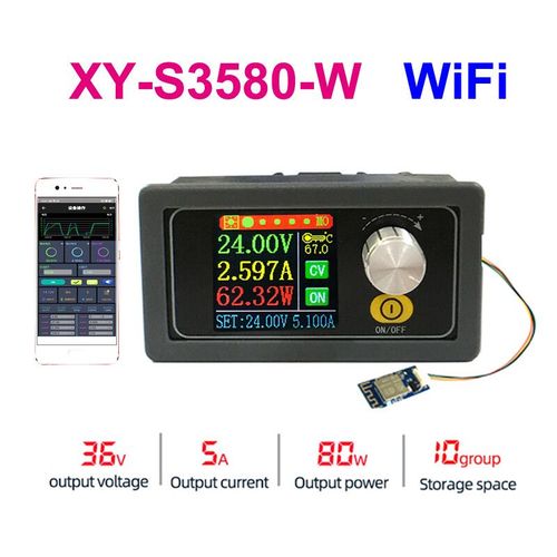 80w 5a Wifi App Dc/Dc Buck Boost Convertisseur Cc Cv 0.6-36v Variable Dc Module D'alimentation Rgulateur De Tension Rglable 2.4g - Type Xy-S3580-W Wifi