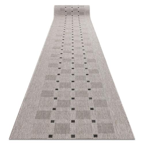 80x400 Cm Tapis De Couloir Sizal Floorlux Modle 20079 Argentin / Noir 80 Cm