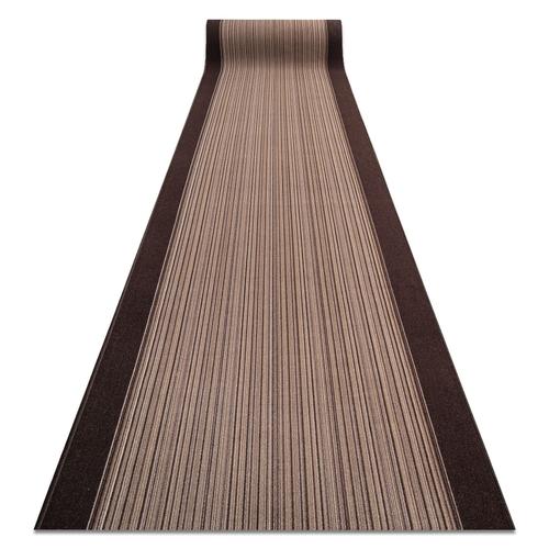 80x670 Cm Tapis De Couloir Antidrapant Carnaby Marron 80cm