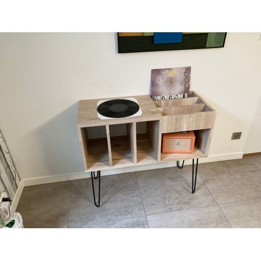 Meuble Platine Vinyle | Chêne Massif