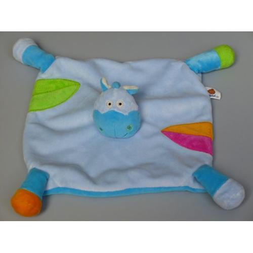 Doudou Cheval Girafe Bleu Bawi