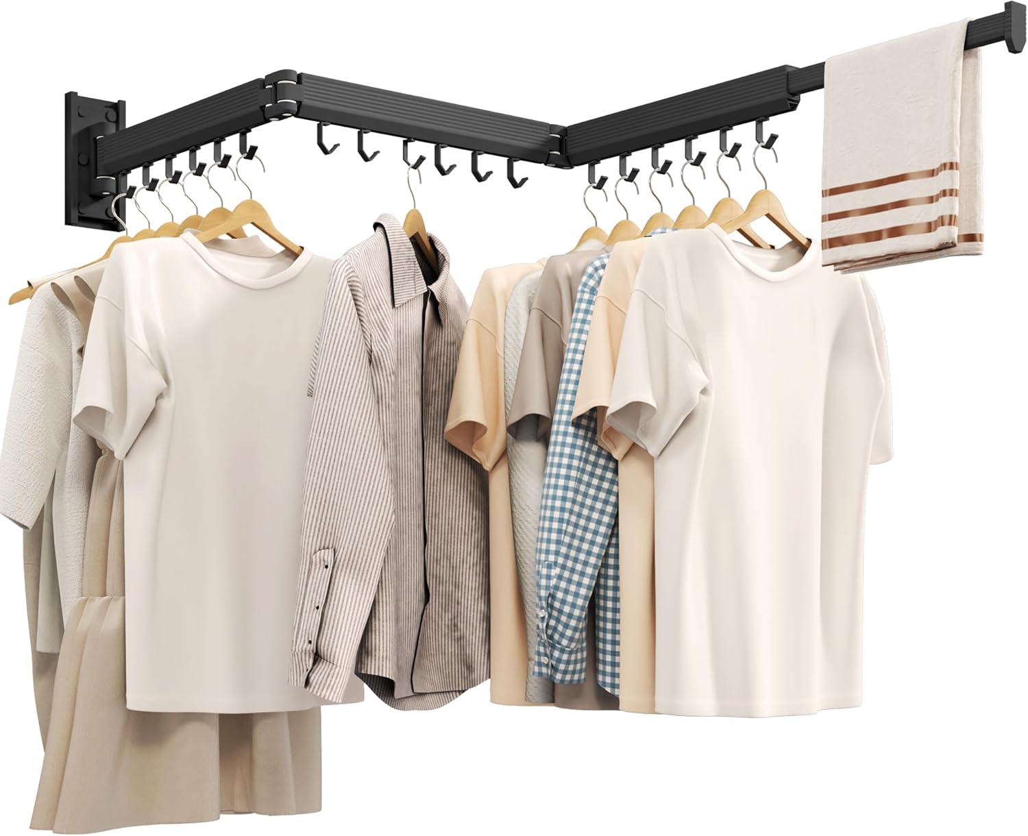 Ulteronixshop-tendoir Linge Mural rétractable & Pliable, étendoir M...