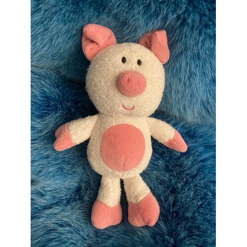 Peluche Doudou Cochon Souriant Luminou 21 Cm