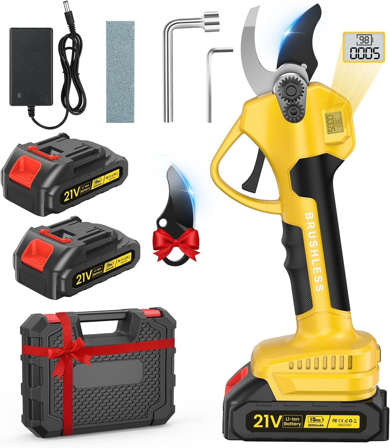 Ulteronixshop-Sécateur Électrique Sans Fil, 4000mAh 35 mm Secateur ...