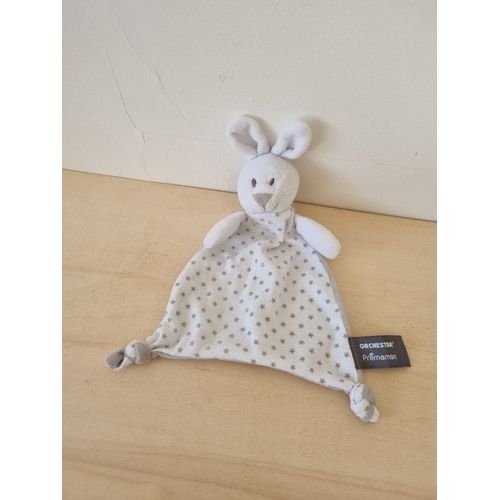 Doudou Lapin Blanc Gris Orchestra
