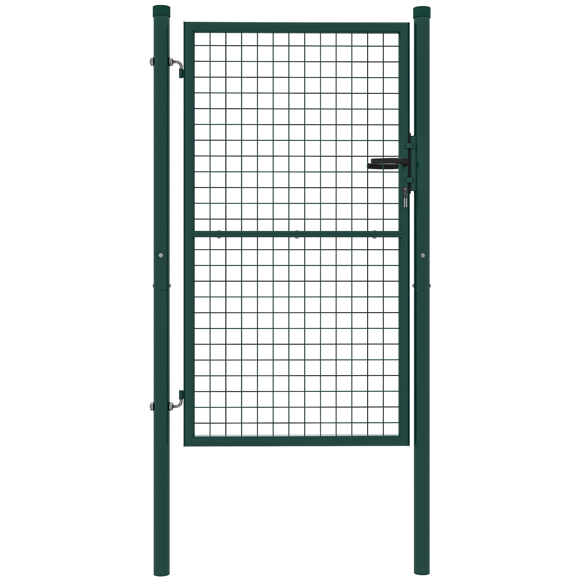 Portillon De Jardin En Acier 97 X 200 Cm Portail De Jardin Avec Ser...
