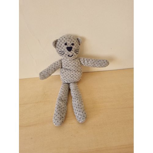 Doudou Chat Gris Étoiles Bout'chou Monoprix