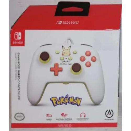 Power A Manette Filaire Améliorée Pokémon Pikachu Pour Nintendo Switch - Pikachu Electric Type