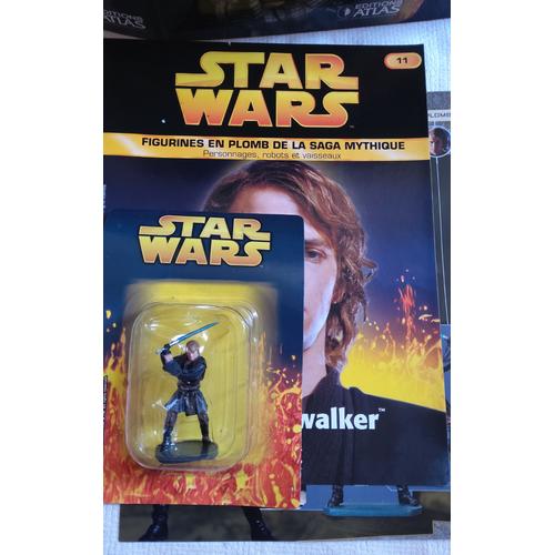 Figurine Star Wars En Plomb N° 11 : Anakin Skywalker Avec Fiche Et Fascicule Atlas