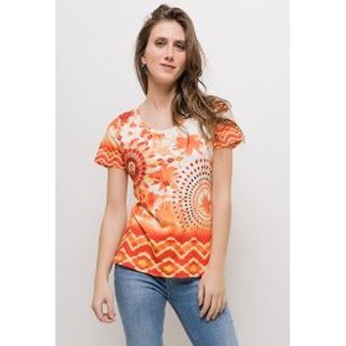 T-Shirt Orange Femme 101 Idees Paris Taille M/L