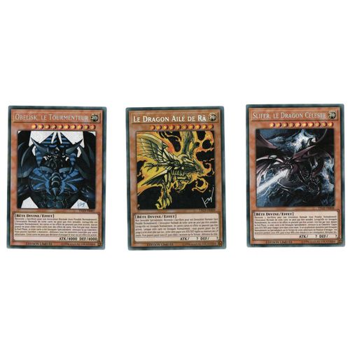 Les 3 Dieux Egyptiens - Tn19 - Vf - Yu Gi Oh - Slifer, Obelisk, Le Dragon Aile De Ra