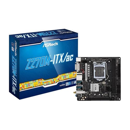 ASRock Z270M-ITX/ac LGA 1151 Intel Z270 HDMI SATA 6 Gb/s USB 3.0 Mini ITX - Intel Cartes meres