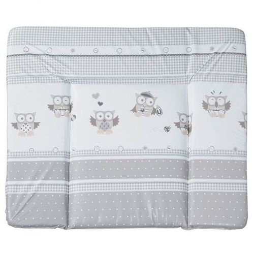Matelas À Langer Souple Roba - Baby Owl Gris - 85x75 Cm - Sécurité Bords Surélevés