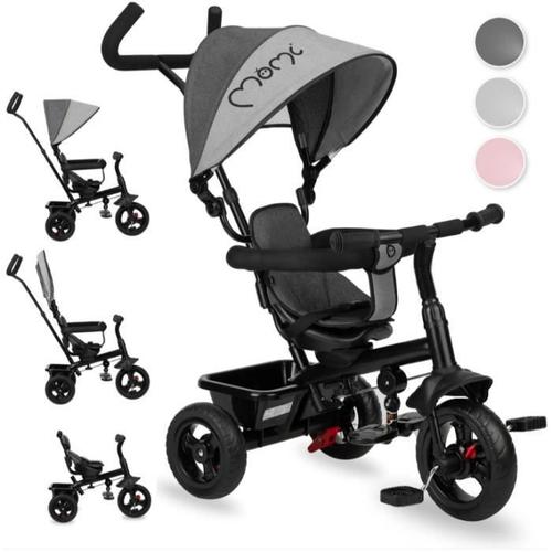 Tricycle Évolutif Momi Iris - 5 En 1 - Gris