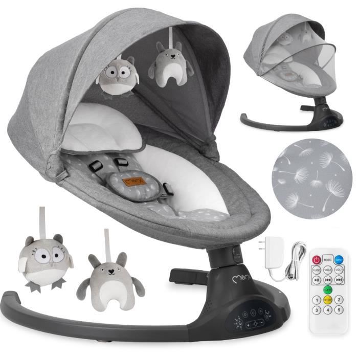 MoMi KENANI ? Balancelle Bébé Électrique ? Bluetooth ? Télécommande