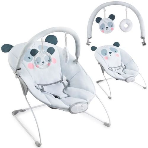 Transat Bébé - Momi Glossy - 8 Mélodies - 3 Modes De Vibration - Arche À Jouets - Gris