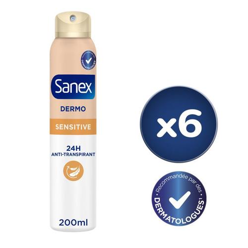 Pack De 6 - Déodorant Sanex Sensitive Spray - 200ml 