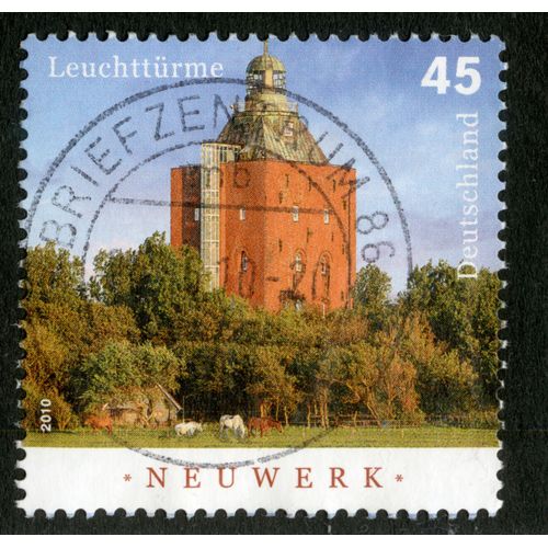 Timbre Oblitéré Deutschland, Neuwerk, Leuchttürme, 2010, 45