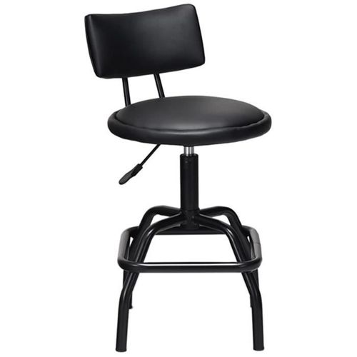 Tabouret De Bar Réglable - Costway - 62-73cm - Noir - Simili - Métal - Intérieur