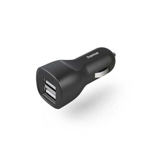 Hama Chargeur De Voiture Avec 2 Ports Usb-A, 12 W, Noir