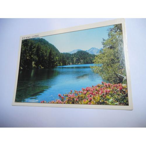 Dep 66 Pyrenees Orientales Carte Couleur Sans Ecriture Etang Long Et Rhododendrons Edit Dino ///Tbe