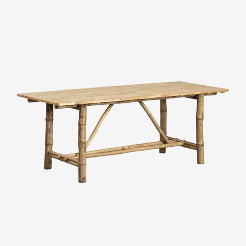 Table De Salle À Manger Rectangulaire En Bambou Senia 200 X 80 Cm