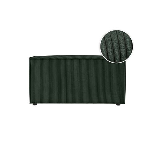 Clarisse - Pouf En Velours Côtelé - Vert Foncé
