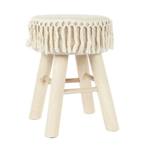 Tabouret Bohème - Hauteur 40 Cm - Beige