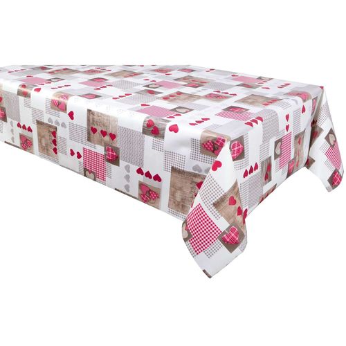 Nappe En Toile Cirée Rectangulaire Aspen - 140 X 200 Cm - Rouge