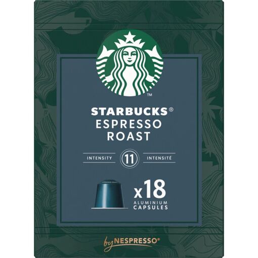 Starbucks Nespresso Espresso Roast Capsules, 18 Unités, 99 G