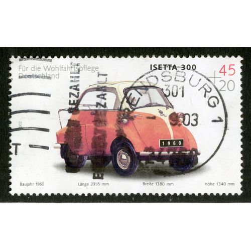 Timbre Oblitéré Deutschland, Isetta 300, Für Die Wohlfahrtspflege, Baurjahr 1960, 45+20, 2002