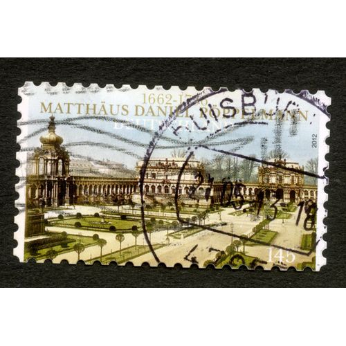 Timbre Oblitéré Deutschland, 1662-1736, Matthaüs Daniel Pöppelmann, 2012, 145