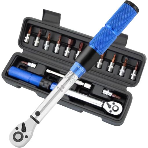SUBZONAL-15 Pcs Cle Dynamometrique, 1/4"" Clef Dynamometrique, Rota...