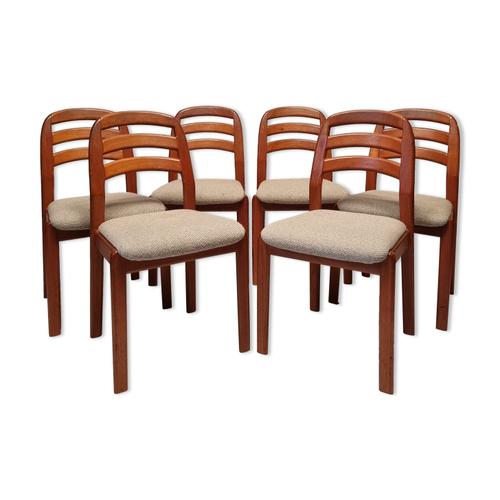 Suite De Six Chaises Scandinaves Bois