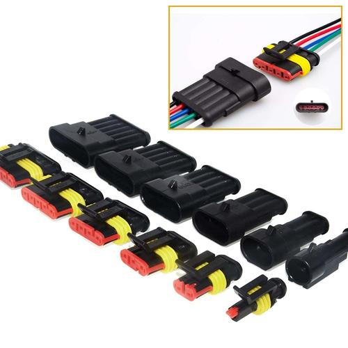 708 Pièces Imperméable À L'eau Connecteur Kit, Terminal Électriques De Voiture Étanche À 1/2/3/4/5/6 Broches Pour Scooter, Voiture, Camion, Bateau