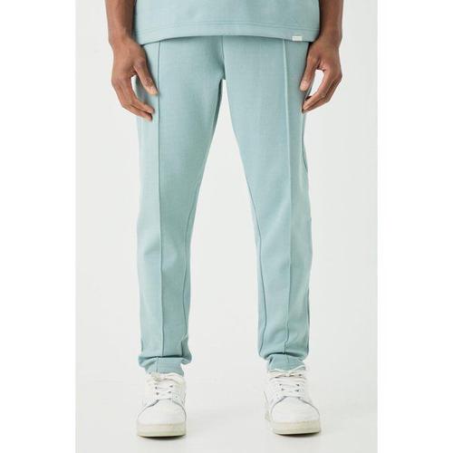 Slim Tapered Interlock Pintuck Jogger Homme - Bleu - L, Bleu