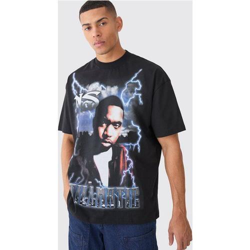 Oversized Nas License T-Shirt Homme - Noir - S, Noir