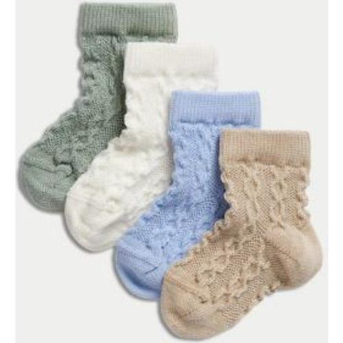 Lot De 4 Paires De Chaussettes En Coton À Mille Torsadée (Jusqu'au 3 Ans) - Multicolore