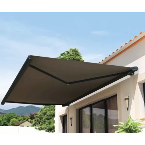 Store Banne Électrique Gris Anthracite