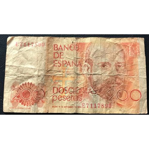 Billet - 200 Pesetas - 1980 - Espagne