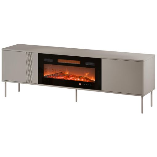 Cama RTV armoire EF + cheminée noir TRESSE 180x40x54.