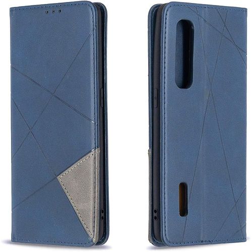 Coque Pour Oppo Find X2 Pro, Housse Portefeuille En Cuir Etui Avec Tpu Silicone Bumper Antichoc Magnetique Flip Case, Porte Cartes Avec Fonction Support Cover Pu Pochette (Bleu)