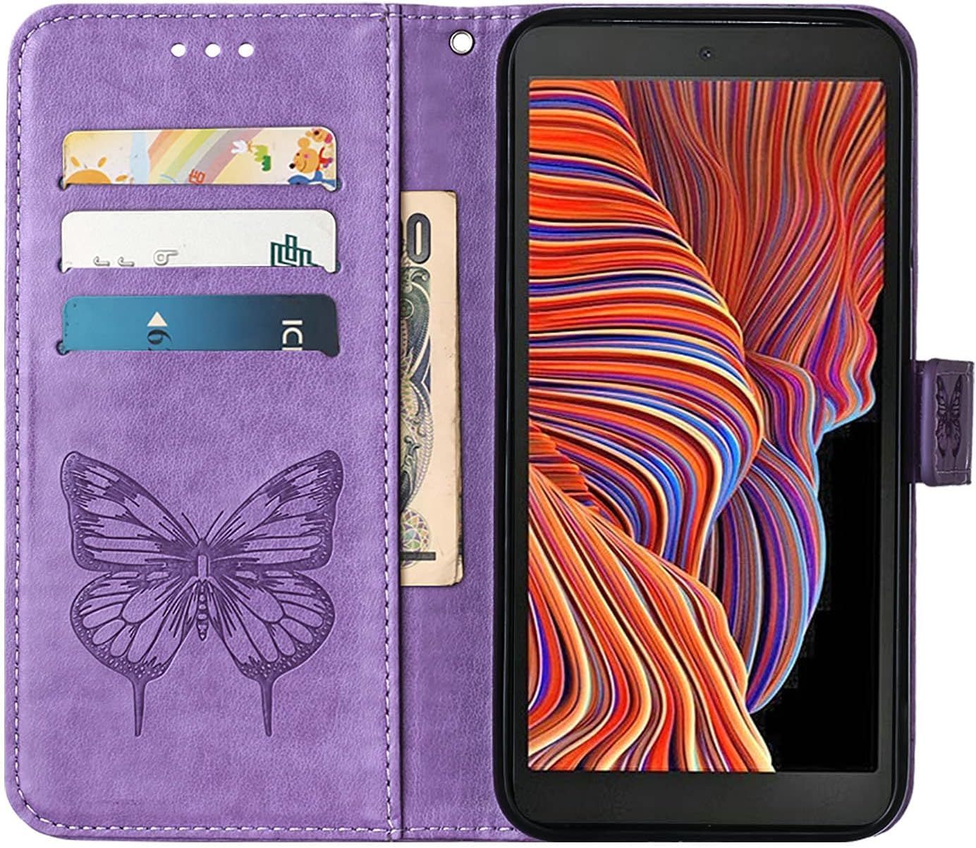 Coque Cuir Pour Samsung Galaxy Xcover 5 Etui A Rabat Motif D... - 2