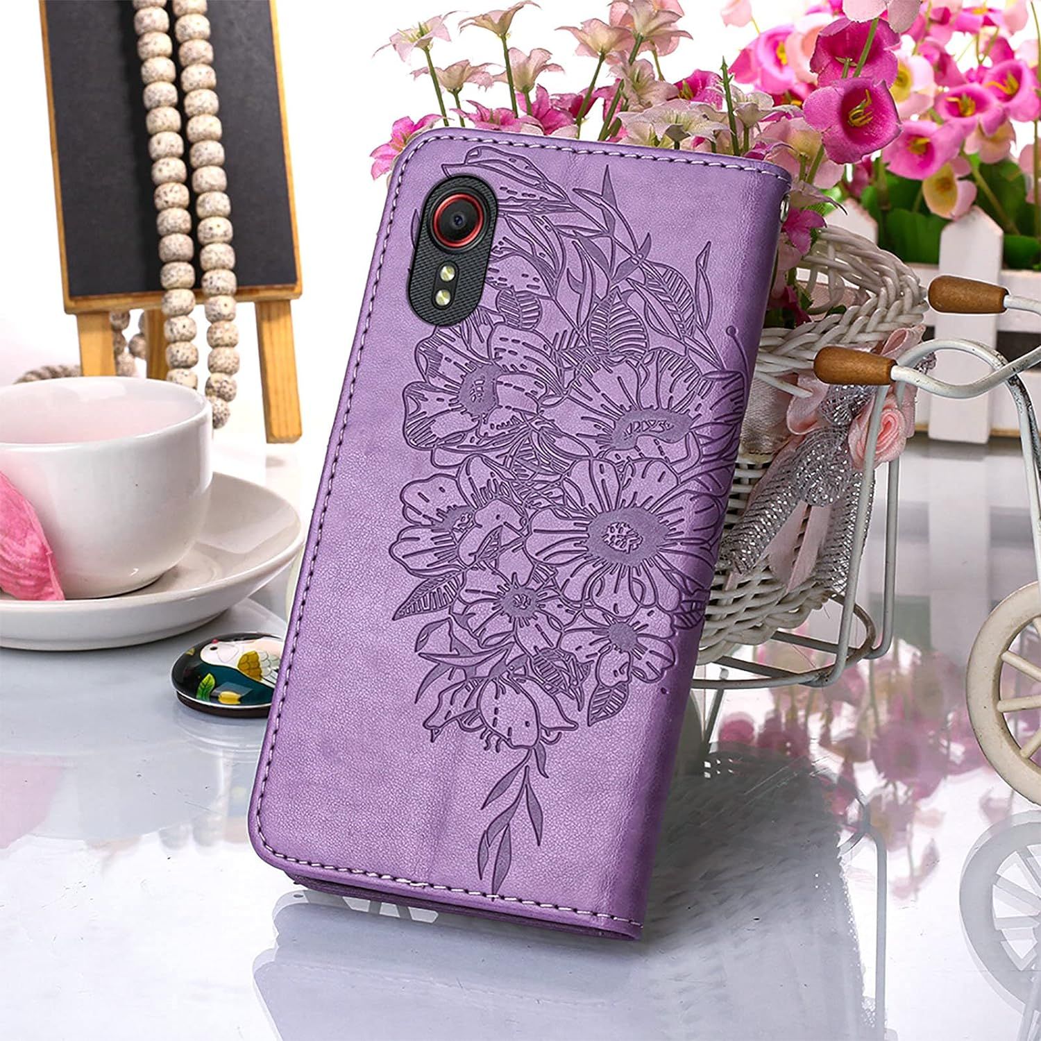 Coque Cuir Pour Samsung Galaxy Xcover 5 Etui A Rabat Motif D... - 5