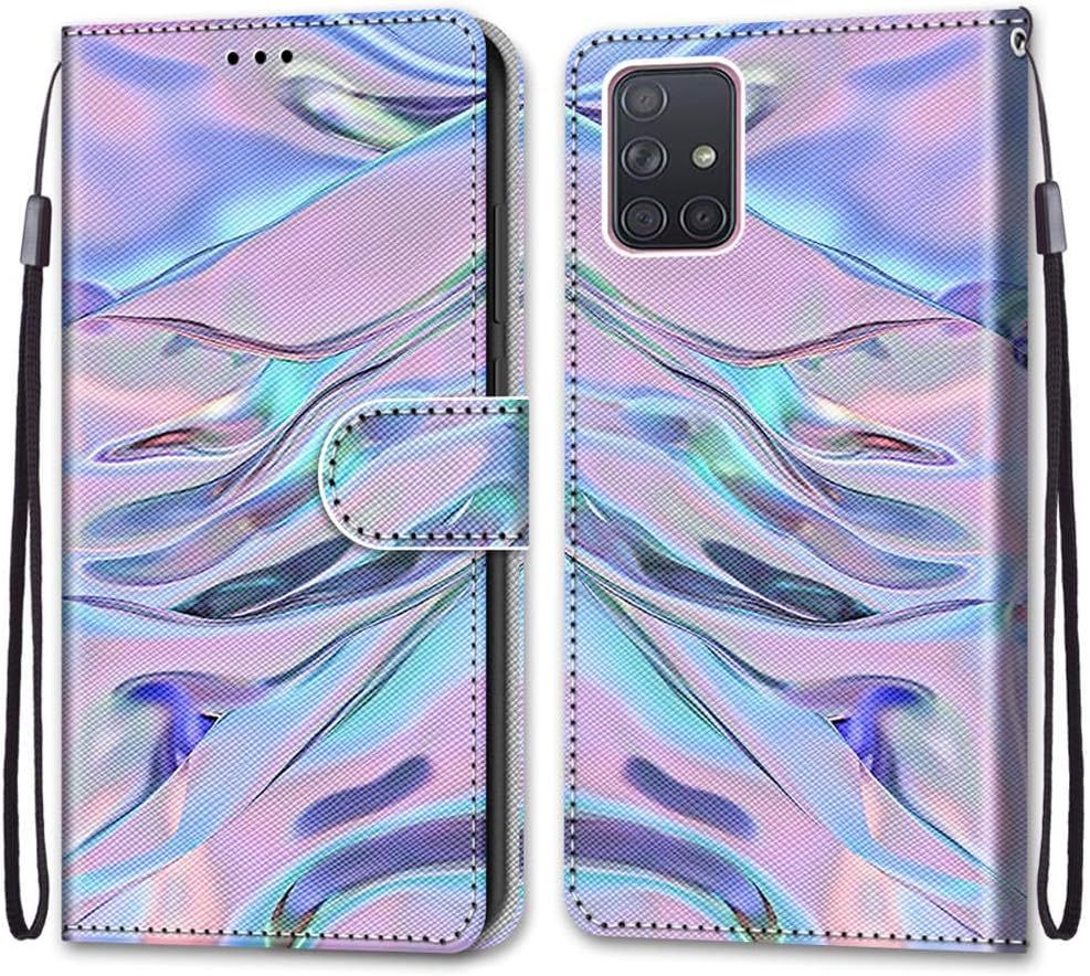 Coque Cuir Pour Samsung Galaxy A71 4g, Mignonne Design Motif...