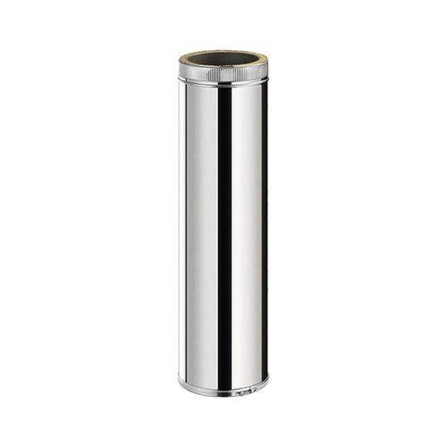 TDPI1000 Conduit double paroi isolé polycombustible longueur 100 cm Inox Ø150 - à l'unité