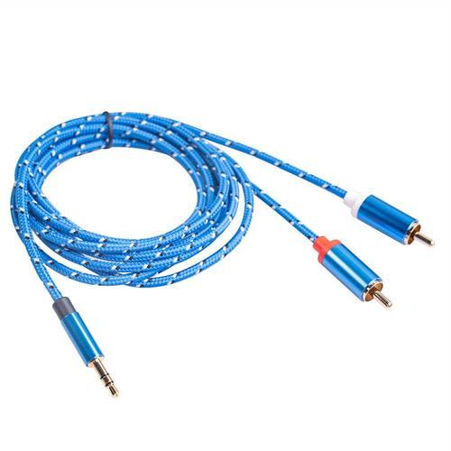 Câble RCA Jack 3,5 Mm Mâle Vers 2 RCA Mâle éCouteur Auxiliaire Câble RéPartiteur Audio pour Amplificateur TéLéPhone Casque, 1,8 M