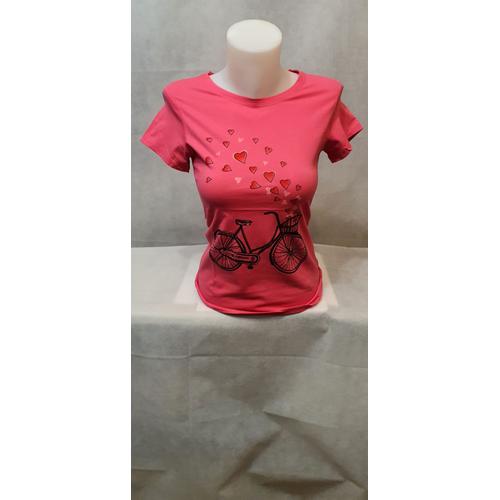 T-Shirt Fushia Femme In Vogue Paris Taille S