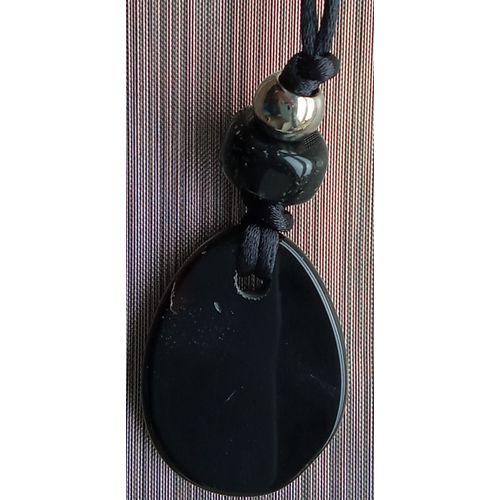 Collier Donut Ovale Onyx Noir