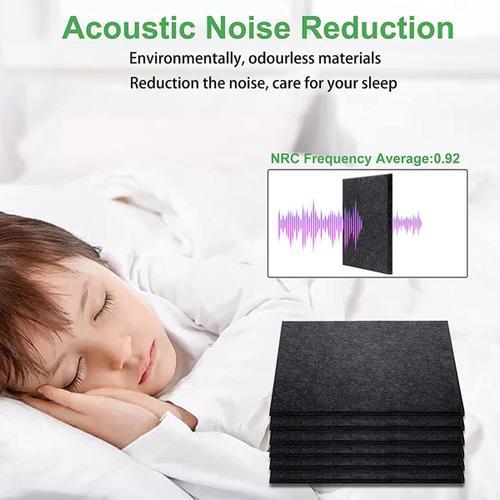 Panneau Acoustique 6Pack, Coussin Anti-Bruit en Mousse de Studio, Panneau D'Isolation Acoustique Biseauté Haute Densité, pour Traitement Acoustique, Etc.